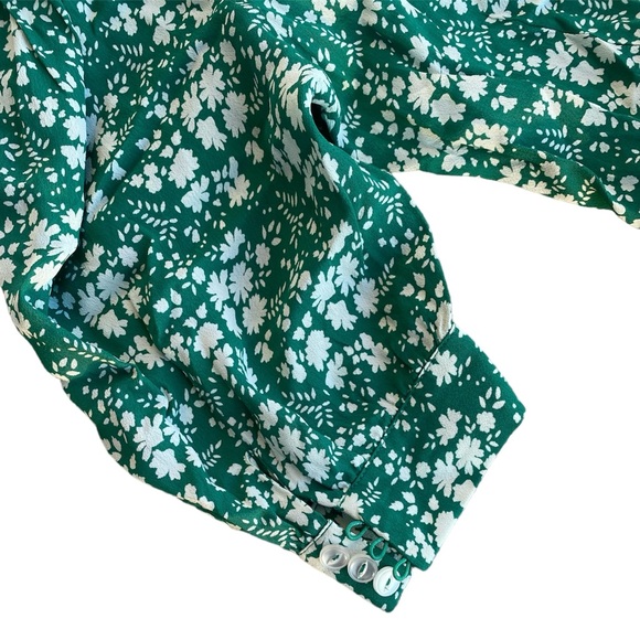 For Love and Lemons Zamira Floral Romper in Green Size XS - Picture 5 of 7